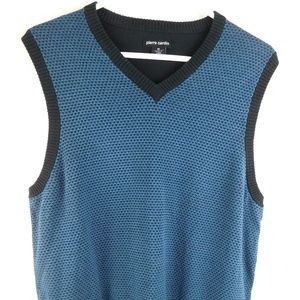 Pierre Cardin Blue & Black Sweater Vest Size M